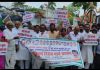वर्तमान केन्द्र सरकर द्वारा कांग्रेस के शीर्ष नेताओं को हमेशा तंग करने को लेकर निकाला शांति पूर्ण विशाल मार्च